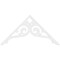Ekena Millwork Pitch Bordeaux Architectural Grade PVC Gable Pediment, 48"W x 24"H x 1"P (12/12) GPP048X024X100BOR - alternate 2